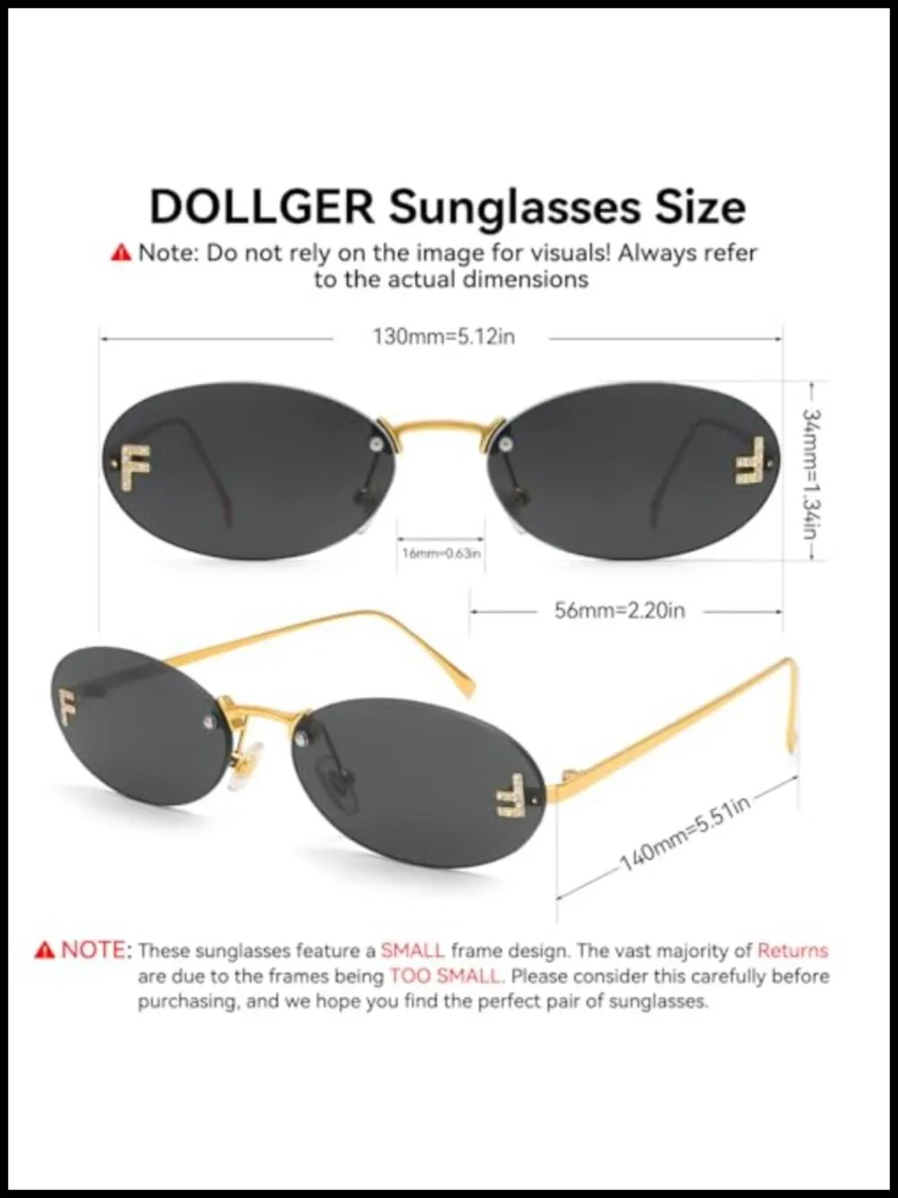 Trendy Rimless Oval Sunglasses Small Frame Retro Y2K Diamond Metal Shades